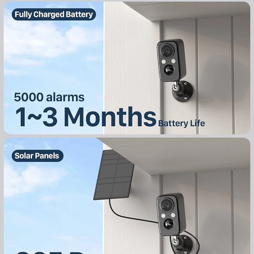 Black Security Camera with Night Vision